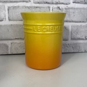 Le Creuset Stoneware Small Utensil Jar 1.1 Liter Ombre Yellow Orange